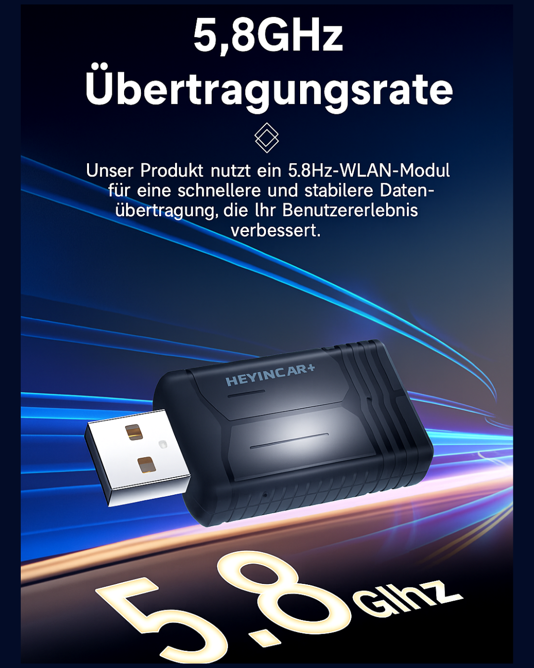 Kabellos. Zukunft – mit dem 2025 HEYINCAR 2‑in‑1 Adapter