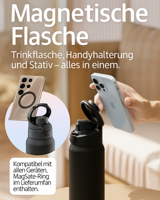 Premium Sport-Trinkflasche mit Magnethalter