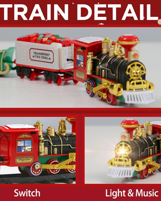 Batteriebetriebener Eisenbahnzug mit Ton & Licht – Dekoration zum Aufhängen