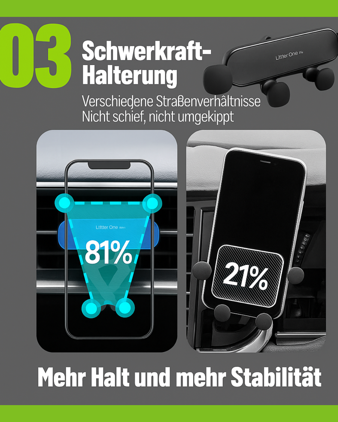 Handyhalterung für Mercedes C-Klasse W205 & GLC X253/C253