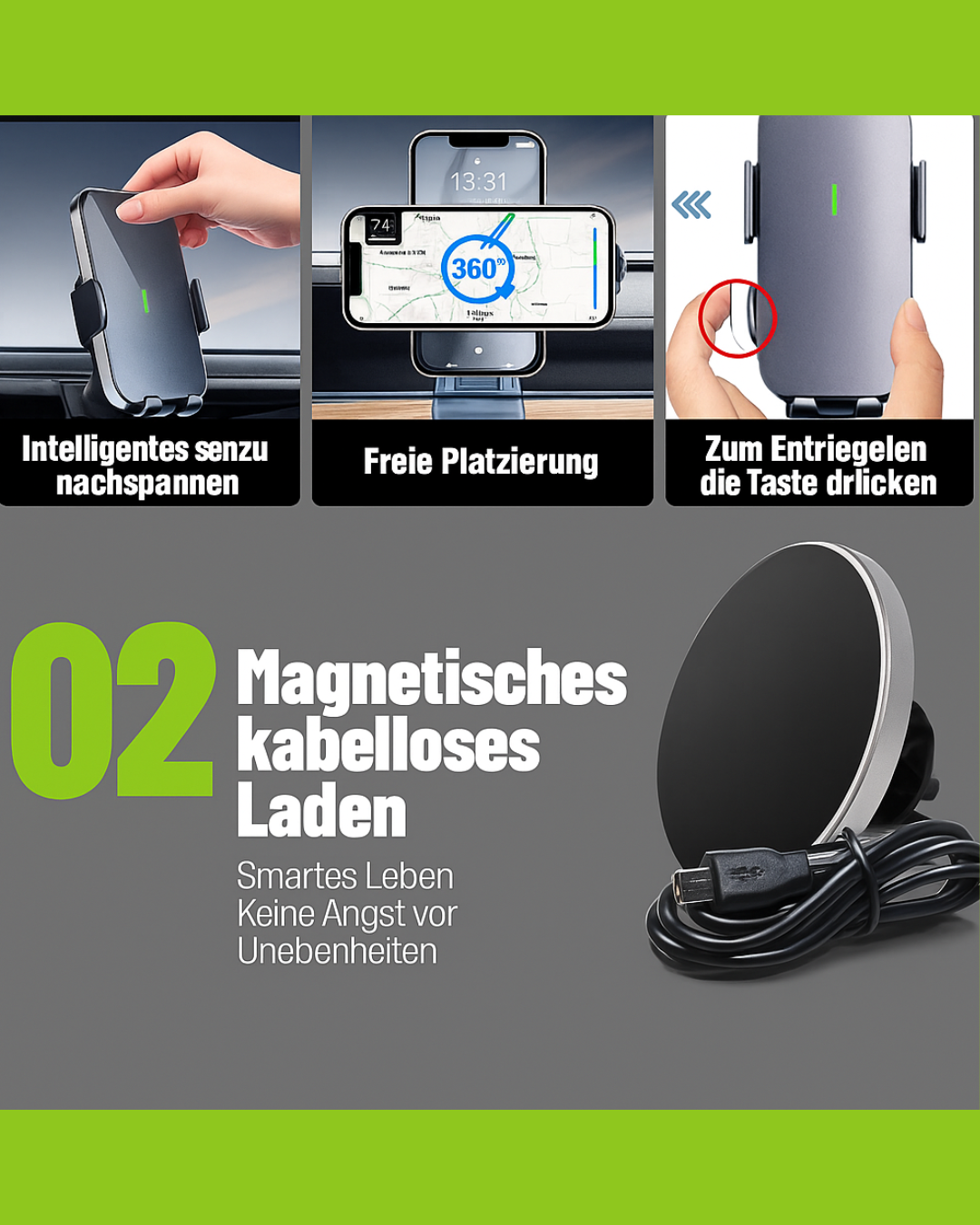 Handyhalterung für Mercedes C-Klasse W205 & GLC X253/C253