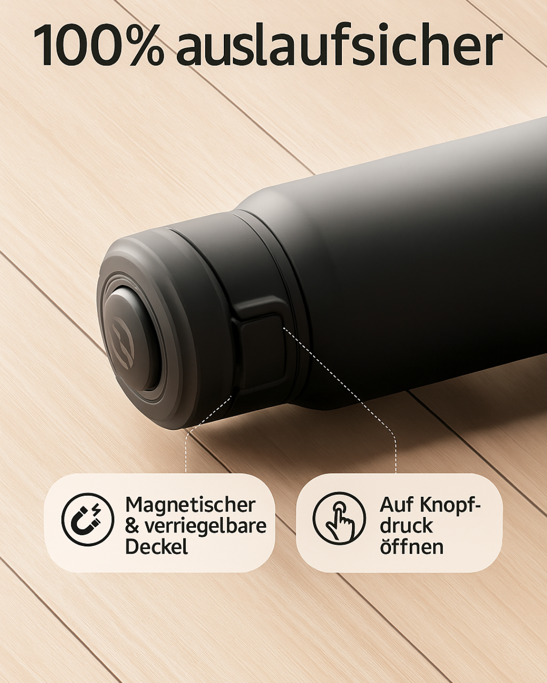 Premium Sport-Trinkflasche mit Magnethalter