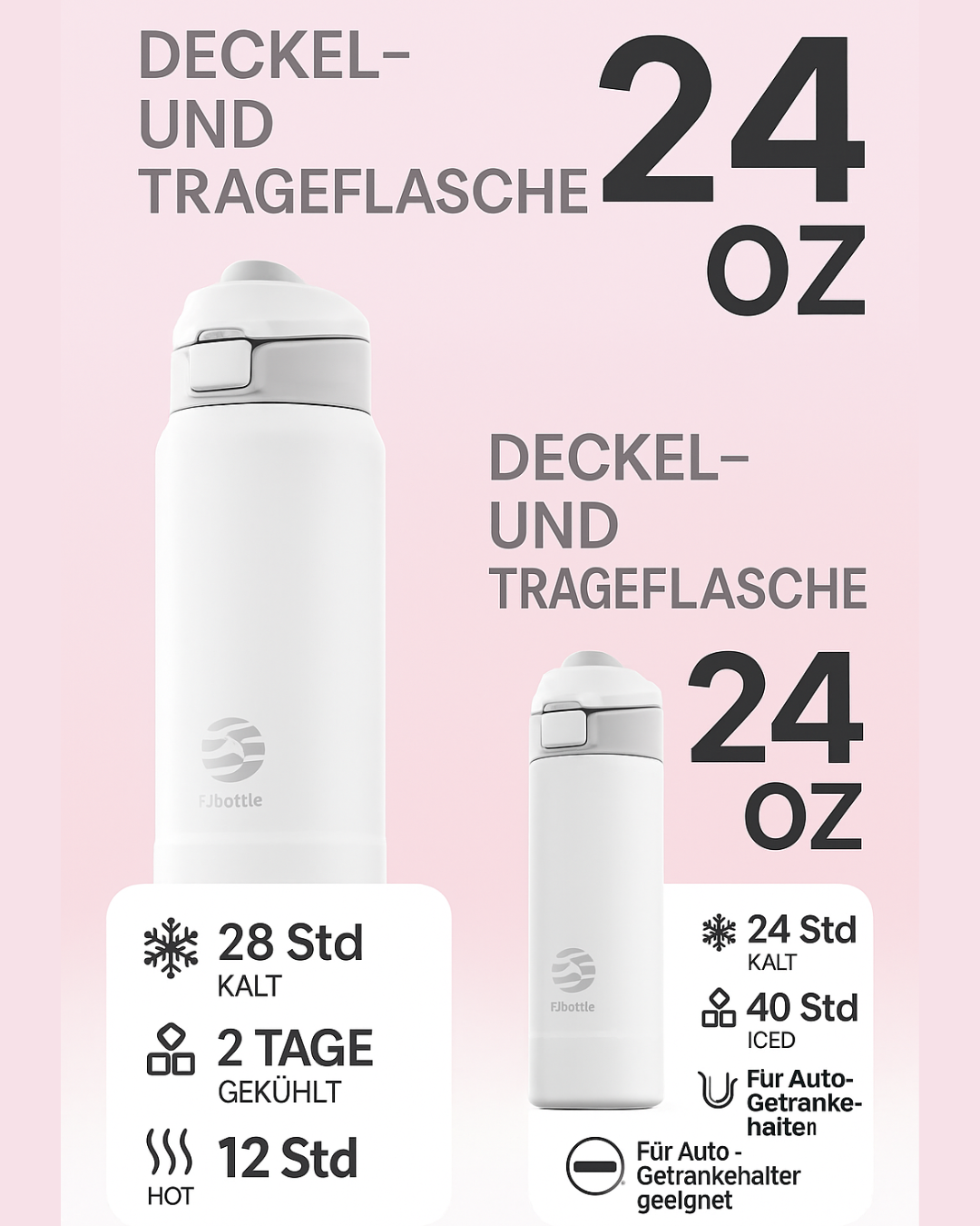 Premium Sport-Trinkflasche mit Magnethalter