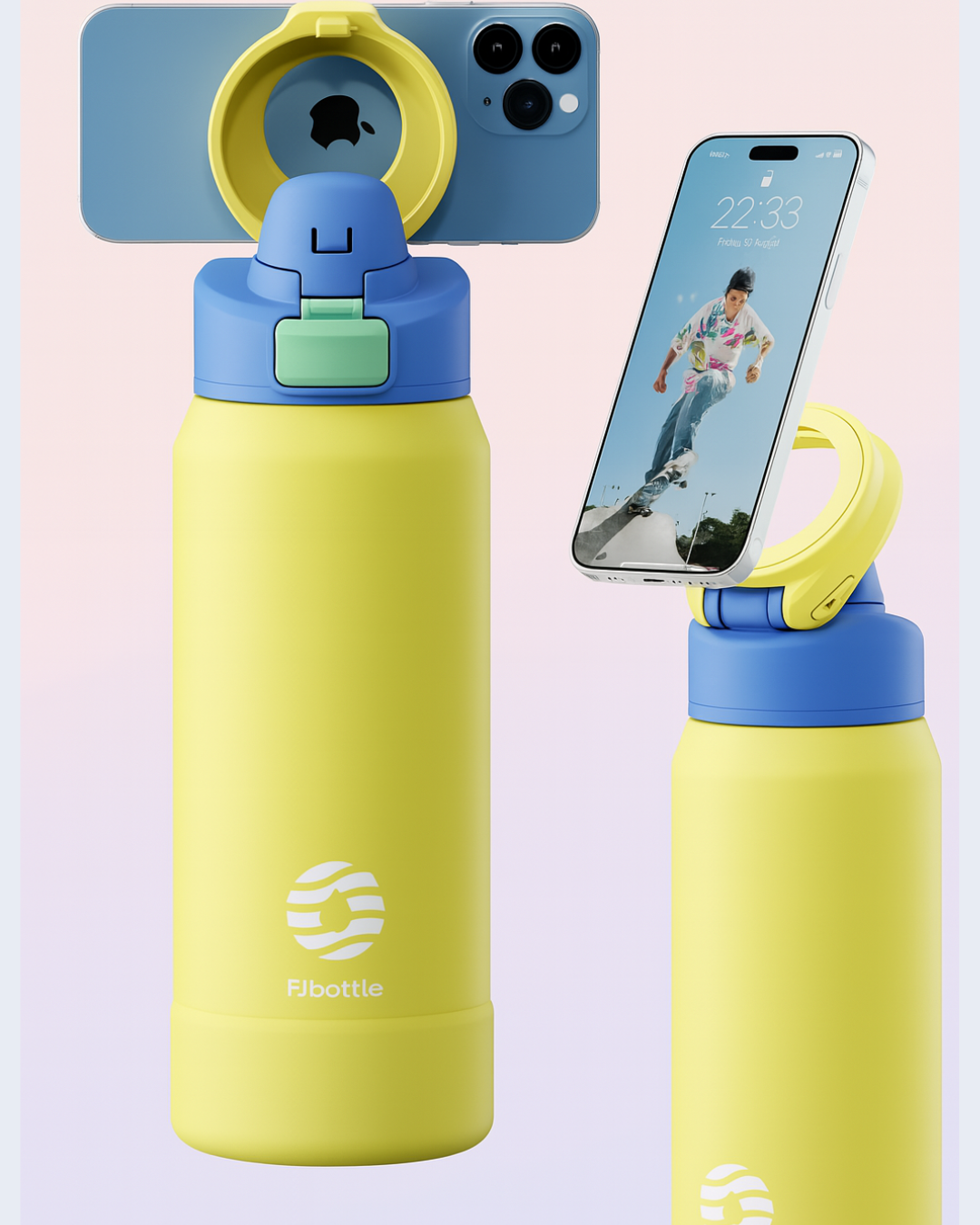Premium Sport-Trinkflasche mit Magnethalter