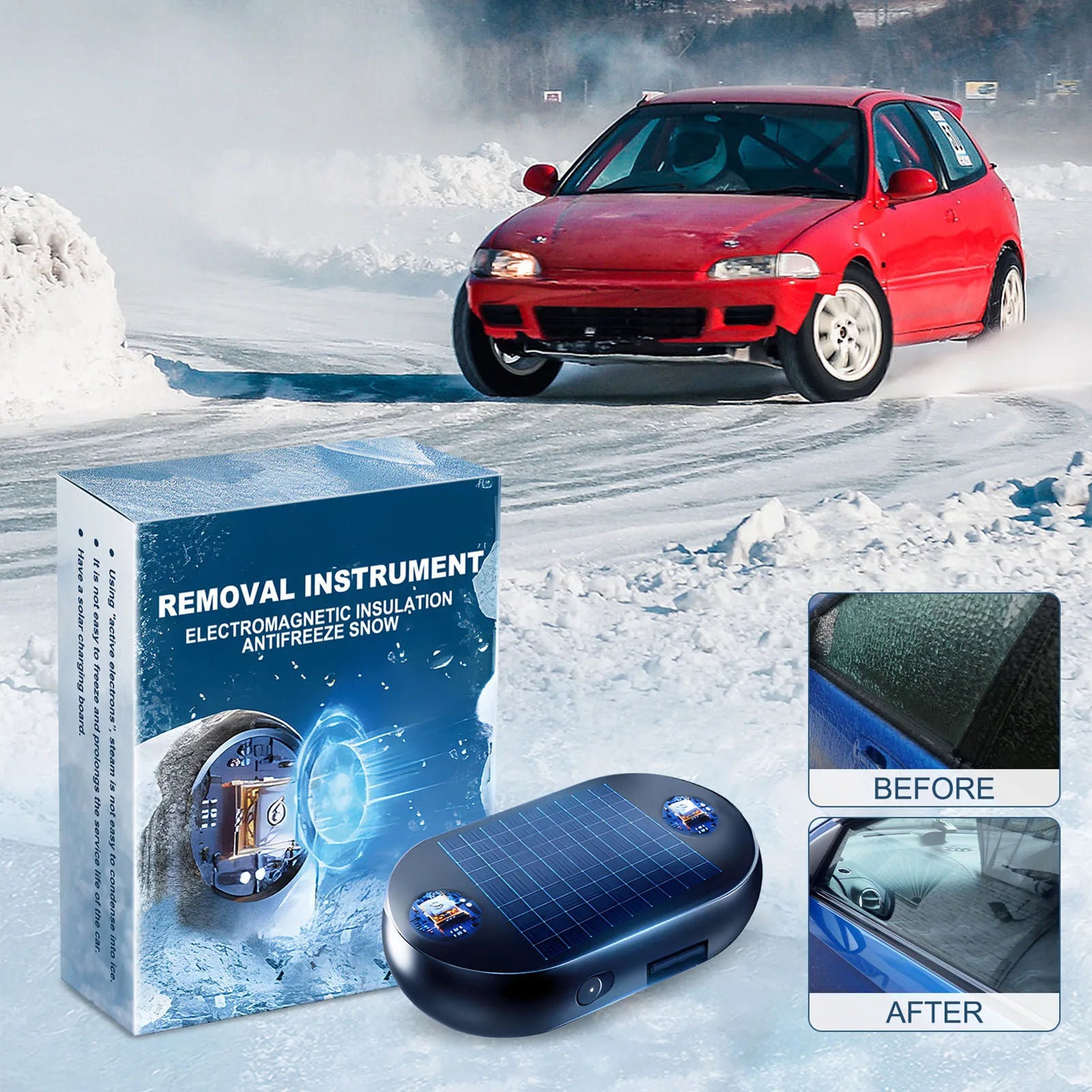 Elektromagnetisches Schneeräumgerät. Elektromagnetisches Auto-Schneeräumgerät für Häuser, Autos, Zimmer oder Badezimmer